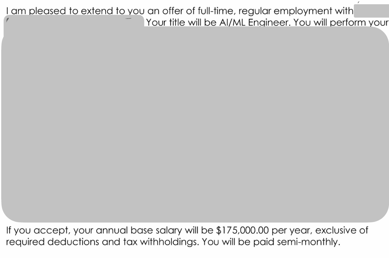 Offer letter — AI/ML Engineer